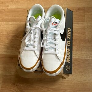 Nike Court Legacy  DH3161-100 White/black - desert Women Shoes Sneakers Sz 8.5